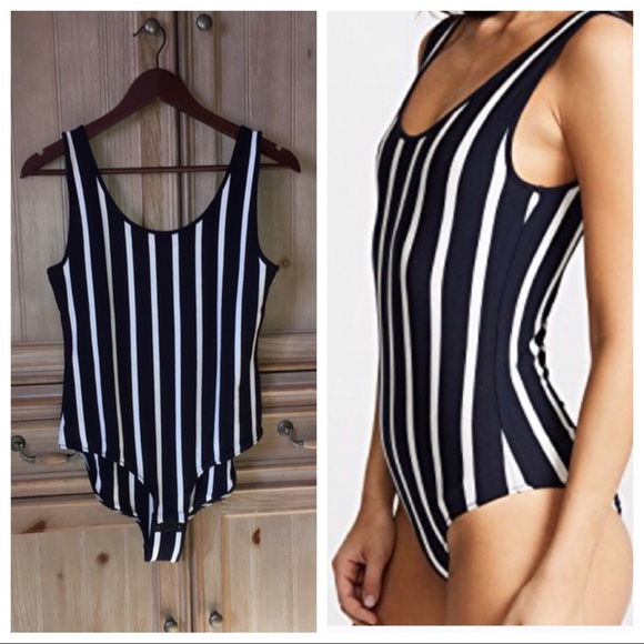 Madewell Tops - *SOLD* NWT Madewell Billie Stripe Bodysuit Large